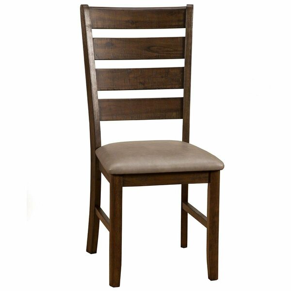 Alpine Furniture Emery Side Chair, Walnut 2929-02